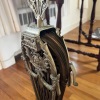 Brass Peacock Style Fireplace Fan Screen - 4