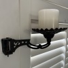 Wall Mount Cast Iron Candle Holder with LED Candle - 2