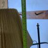 Black Metal Floor Lamp w/ Tan Pleated Shade - 5