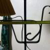 Black Metal Floor Lamp w/ Tan Pleated Shade - 6