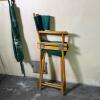 Pair Portable Folding Wooden Director's Chairs - 6