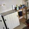 Wood Storage Cabinet with Laminate Top & Wooden Table with Shelf