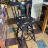 Black Windsor Swivel Bar Stool