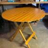 Folding Round Wood Patio Table