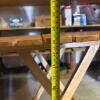 Folding Round Wood Patio Table - 4