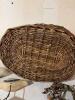 Large Hand-Woven Oval Wicker Basket and Decor - 4