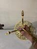 Brass Spirit Kettle on Ornate Tripod Stand - 10