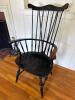 Late 19th Century High-Back Windsor Armchair with Decorative Floral Motif