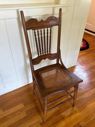 Antique Victorian Oak Side Chair