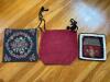 Set of 3 Handmade Needlepoint and Hooked Wool Chair Cushions - 4