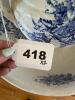 ERIE England Blue Floral Transferware Wash Basin & Pitcher Set - 6