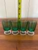 Set of 4 Green Stemmed Cordial/Shot Glasses - 2