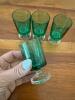Set of 4 Green Stemmed Cordial/Shot Glasses - 3