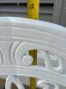 White Ornate Cast Aluminum Outdoor Loveseat Bench - 7