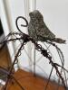 Decorative Wire Cloche with Bird Figurine - 2