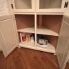 Painted Corner Cabinet with Glass Doors - 7