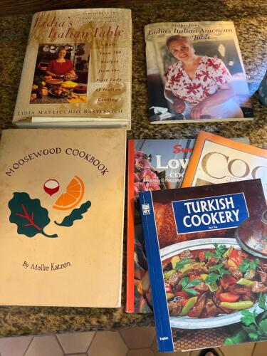 Cookbooks: Moosewood, Lidia's Italian Table, Turkish Cookery