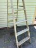 Chippy Painted Wooden Step Ladder - 3