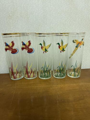 Set of Five Vintage Highball Glasses