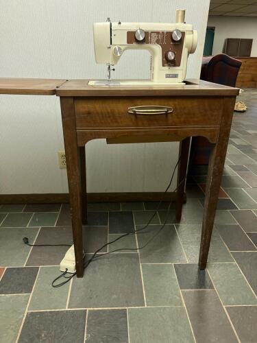 New Home Sewing Machine with Cabinet