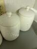 Kitchen Canisters, Franciscan Platter, Fridge Trays and Glass Jar - 5