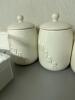 Kitchen Canisters, Franciscan Platter, Fridge Trays and Glass Jar - 6