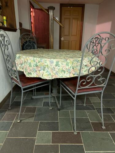 Vintage Bistro Table With Four Chairs