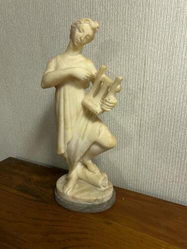 Alabaster Figure of Woman with Lyre