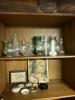 Assorted Glass Vases, Pitchers, Trinket Dishes, Art Plaque