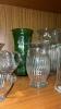Assorted Glass Vases, Pitchers, Trinket Dishes, Art Plaque - 8