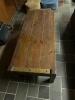 Industrial Style Wood and Metal Coffee Table - 2