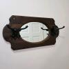 Wall Mirror Coat Rack with Two Hooks