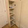 White Wooden Storage Cabinet with Shelves - 2