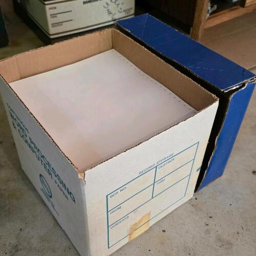 Box of Perforated Continuous Word Processing & Computer Paper