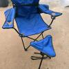 The Orthopedic Center Folding Blue Camp Chair with Stool and Carry Bag - 2