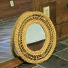 Three Framed Mirrors: Wood and Wicker Styles - 3