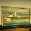 Textile Art Panel with Flying Seagull Motif, 48"x30" - 3