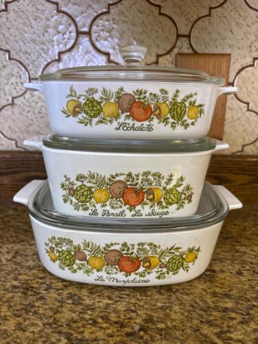 Corning Ware Spice of Life Casserole Dishes