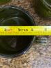 Four Green Glazed Ceramic Soup Bowls - 4