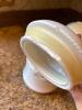 Three International China White Ceramic Canisters - 2