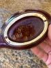 McCoy Brown Drip Spoon Rest with Two Painted Spoons - 4
