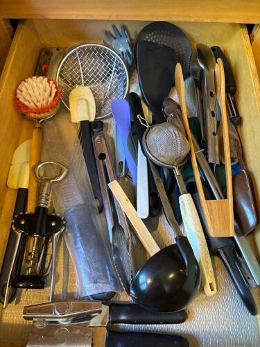 Assorted Kitchen Utensils and Knives