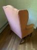 Upholstered Wingback Armchair with Nailhead Trim - 6