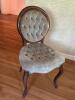 Tufted Velvet and Wood Side Chair