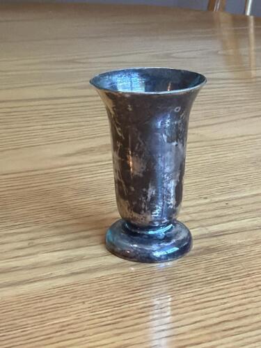 Silver Miniature Vase with Maker's Mark, Possibly Sterling