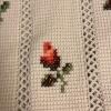 Crocheted Rose Pattern Afghan Blanket - 2