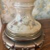 Pair of Floral Ceramic Lamps with Pleated Shades - 3