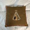 Embroidered Teepee Decorative Pillow