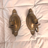 Pair of Ornate Metal Wall Candle Sconces