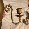 Pair of Ornate Metal Wall Candle Sconces - 3